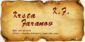 Krsta Faranov vizit kartica